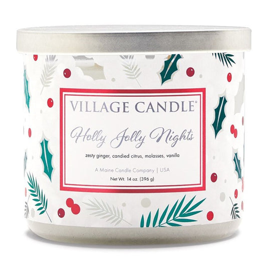 Holly Jolly Nights Luminary Candle