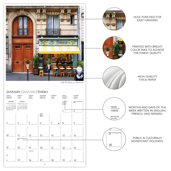 A Parisian Life Wall Calendar