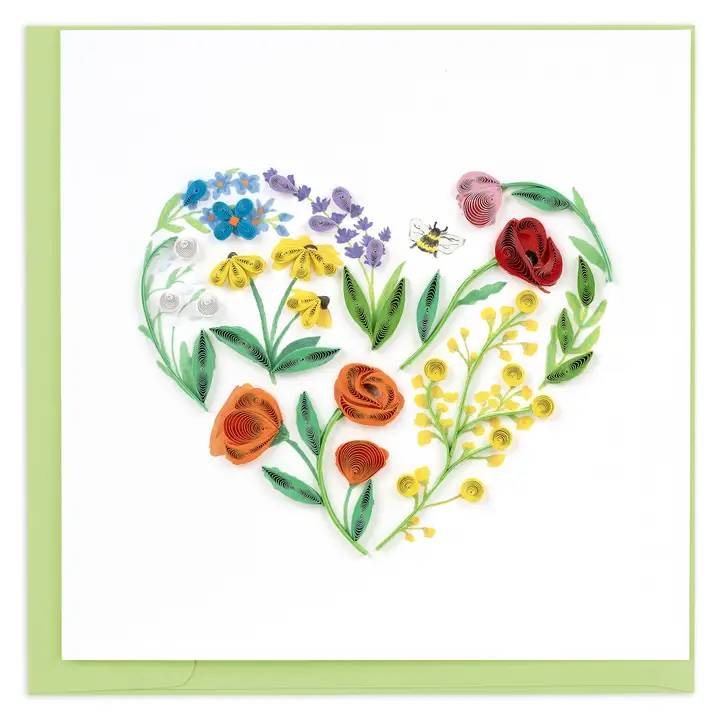 Garden Heart Quilling Card