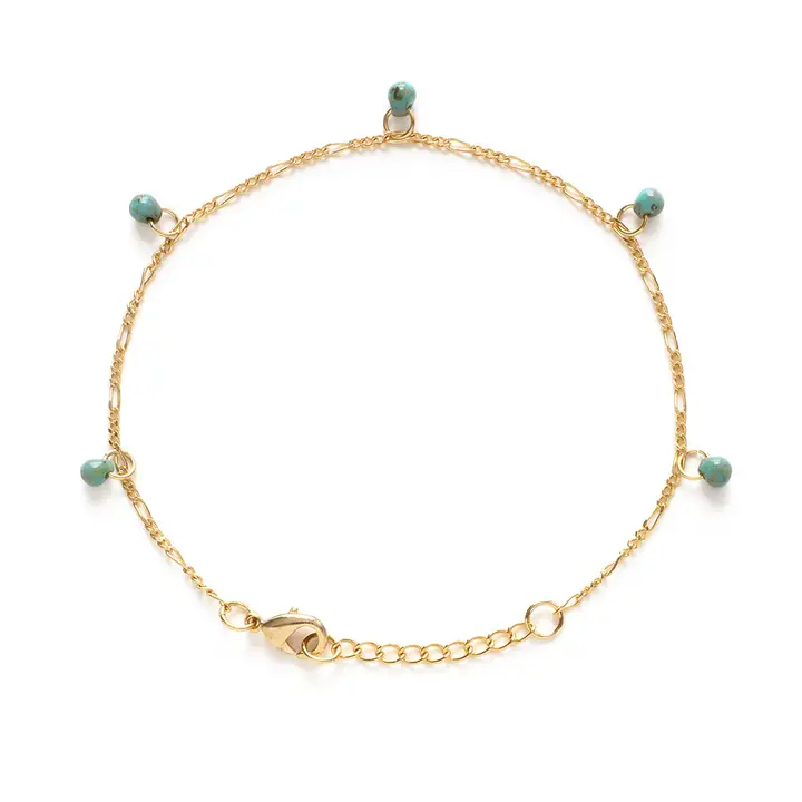 Japanese Drop Bead Bracelet - Turquoise