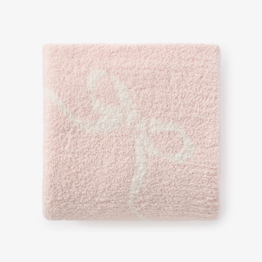Pink Bows Chenille Knit Blanket 30"x40"