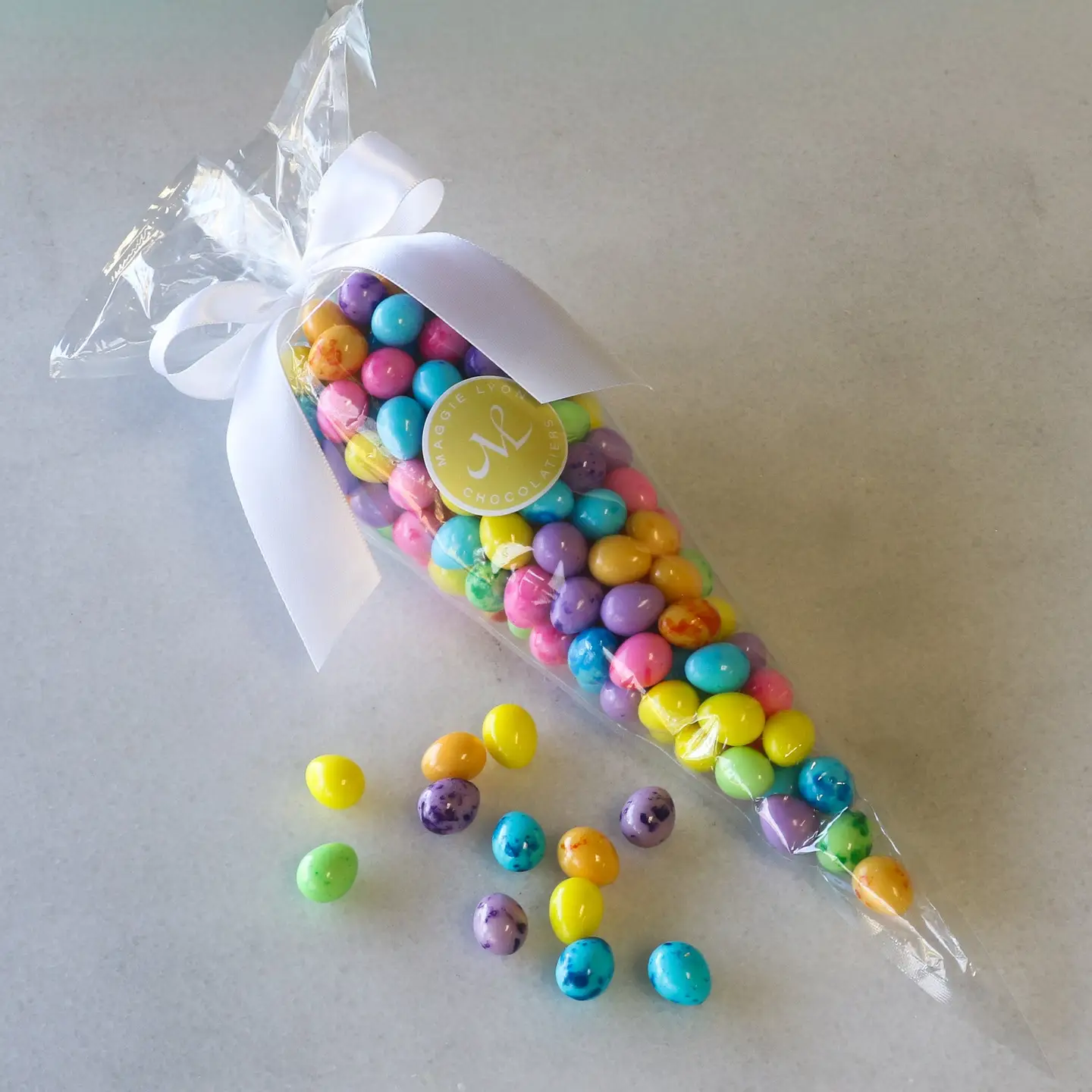 8oz Mini Speckled Eggs in Carrot Shaped Bag