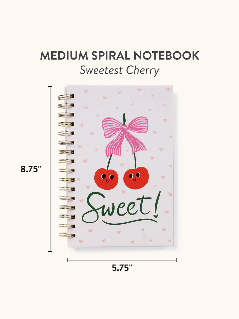 Sweetest Cherry Medium Spiral Notebook