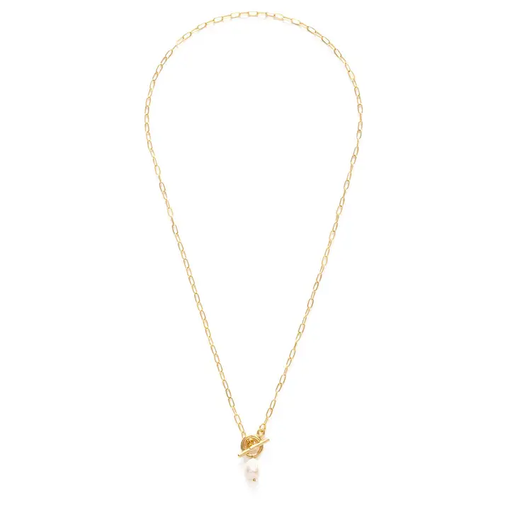 Toggle Clasp with Pearl Necklace