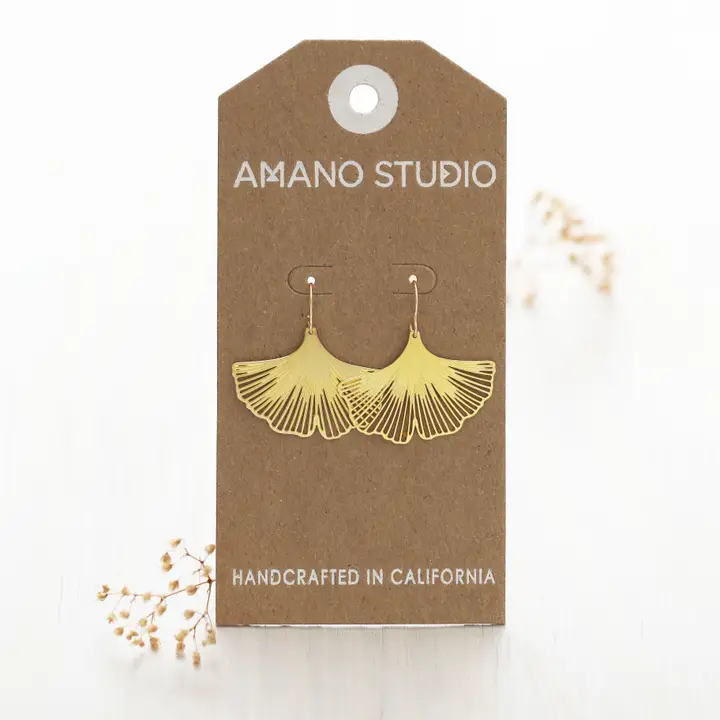 Ginkgo Leaf Earrings