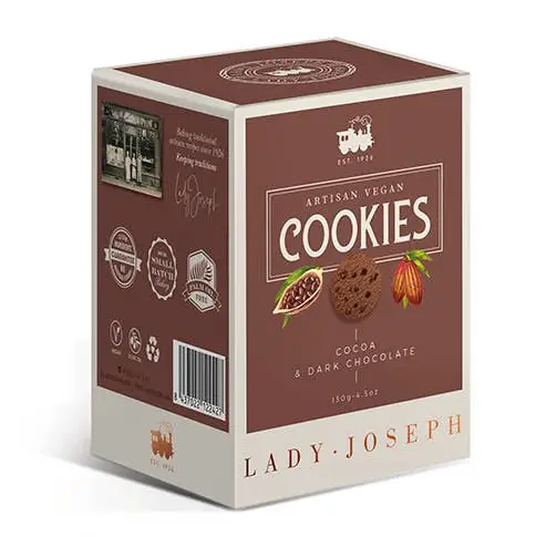 Cookies with Cacao and Dark Chocolate (Snack Cookie Vegan)