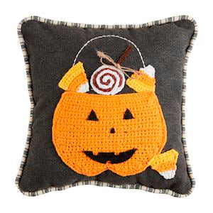 Pumpkin Candy Mini Halloween Pillow