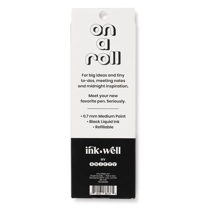 On A Roll Pen - White/Black