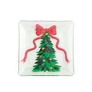 Tree Fused Glass Plate