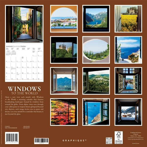 Windows To The World Wall Calendar