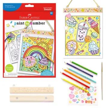 Paint by Numbers Hanging Wall Art Kit - Sweets