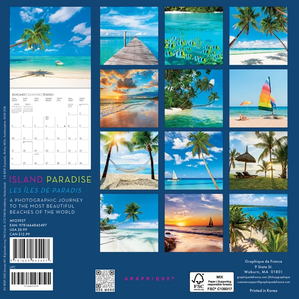 Island Paradise Mini Calendar