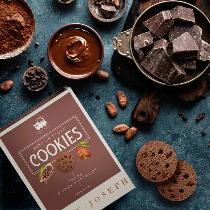 Cookies with Cacao and Dark Chocolate (Snack Cookie Vegan)