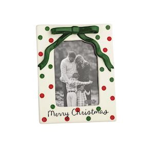 Polka Dot Christmas Bow Frame