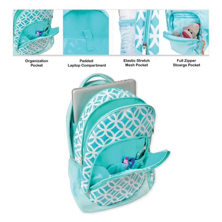 Diamond Pattern Backpack & Lunchbag Set