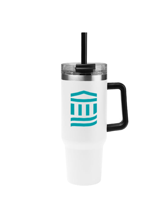 MGB 40 OZ INTREPID STAINLESS STEEL TUMBLER IN WHITE