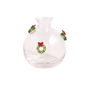 Wreath Glass Icon Bud Vase