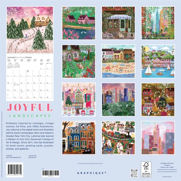Joyful Landscapes Wall Calendar