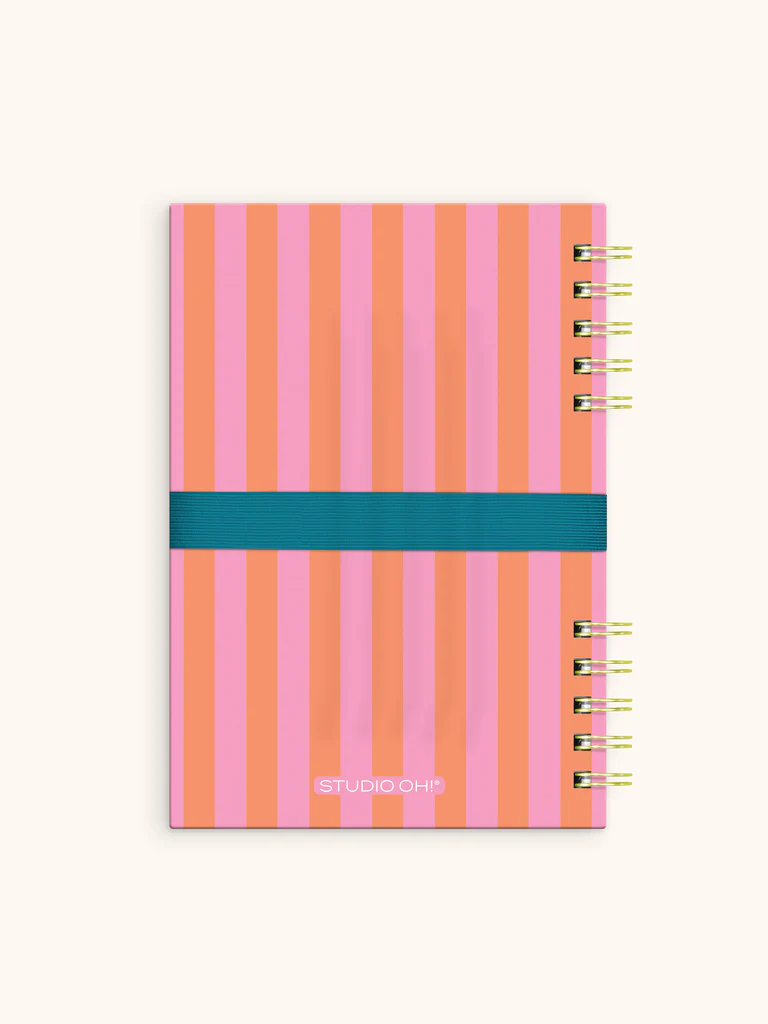 Cabana Stripes Harper Split-Spiral Notebook & Pen Set