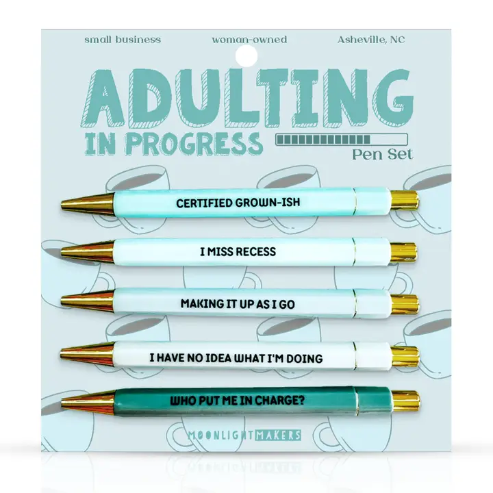 Adulting in Progress - Pen Set - Funny Gift