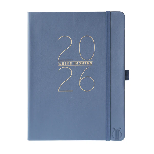 Apollo Collection Blue 6x8 18-Month Vegan Leather Planner