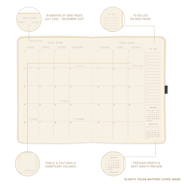Martini 18-Month Hardbound Planner