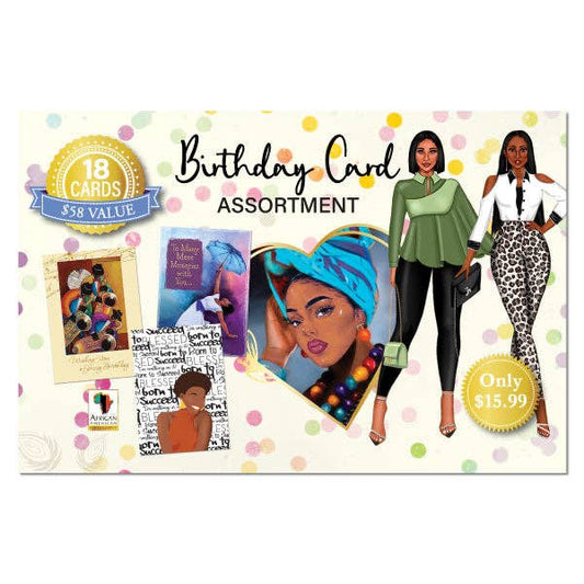 African American Expressions - AOAB840 Birthday Card Assortment