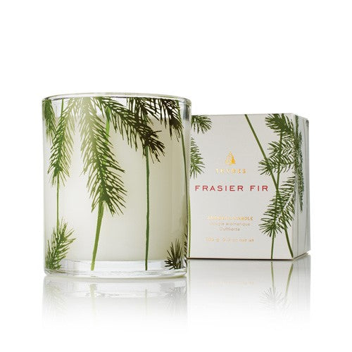 Frasier Fir Poured Candle Pine Needle Design