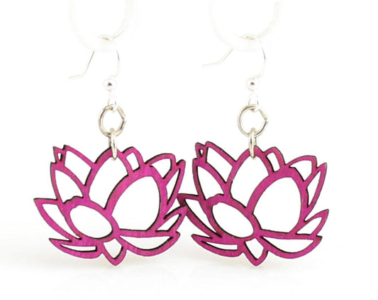 Lotus Blossoms Earrings: Fuschia~ Green Tree Jewelry