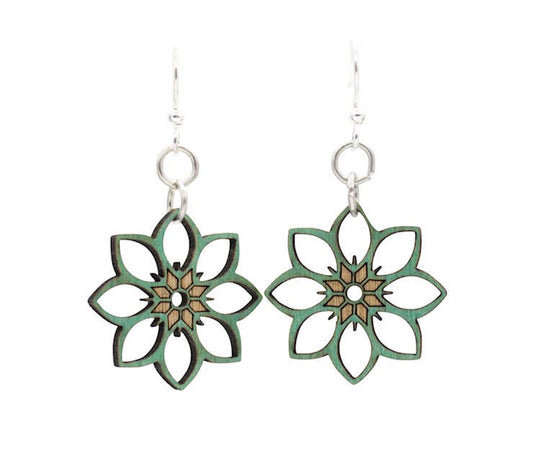 Rue Flower Blossom Earrings:Green Tree Jewelry