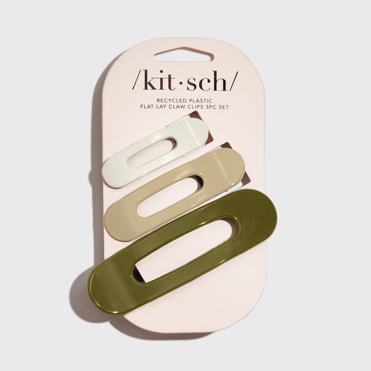 KITSCH - Recycled Plastic Flat Lay Claw Clips- Ultra Gloss Eucalyptus