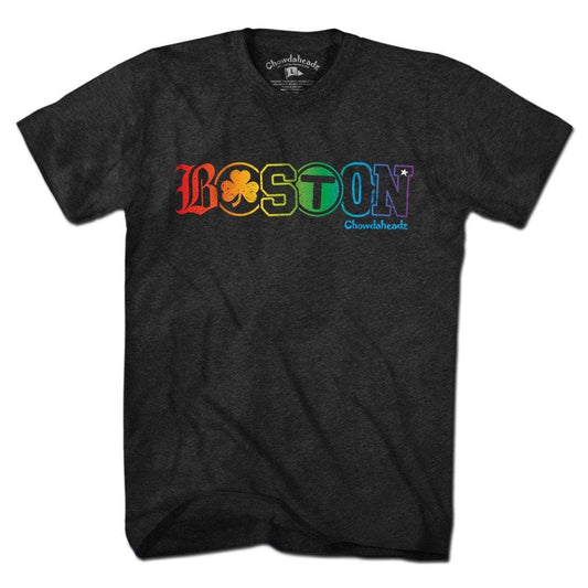 Chowdaheadz - Boston Townie Pride Rainbow T-Shirt Large