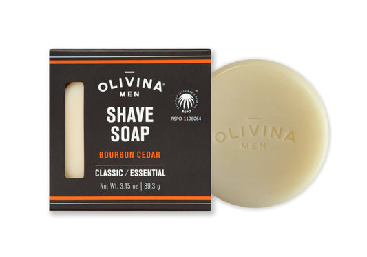 Olivina Shave Soap Bourbon Cedar