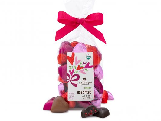 Assorted Chocolate Hearts 10.1oz Gift Bag