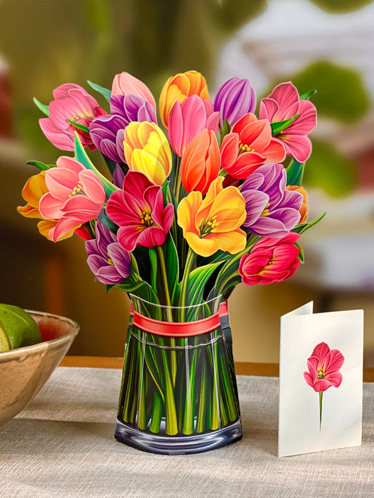 Paper 3D Floral Arrangement: Festive Tulips