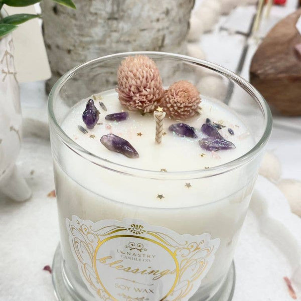 Blessings soy wax crystal candle~ Lunastry