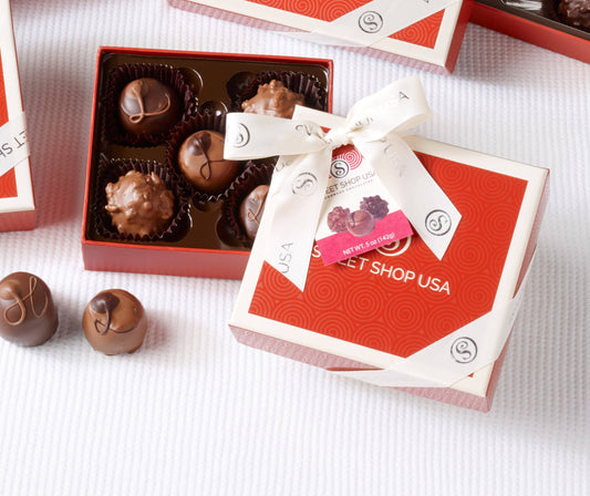 Sweet Shop USA - 5oz (5pc) Assorted Fudge Love Truffles Everyday Box - 12pack
