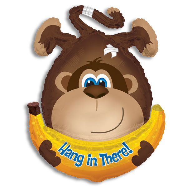 Hang in there Monkey with Banana Jumbo Balloon